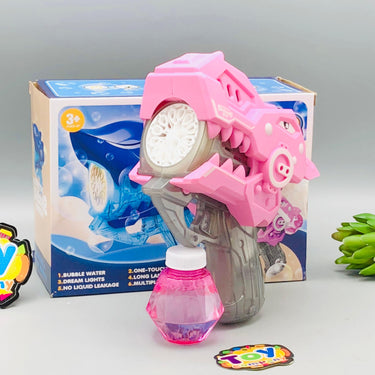 Battery Operated Kids Shark Colorful Bubble Gun